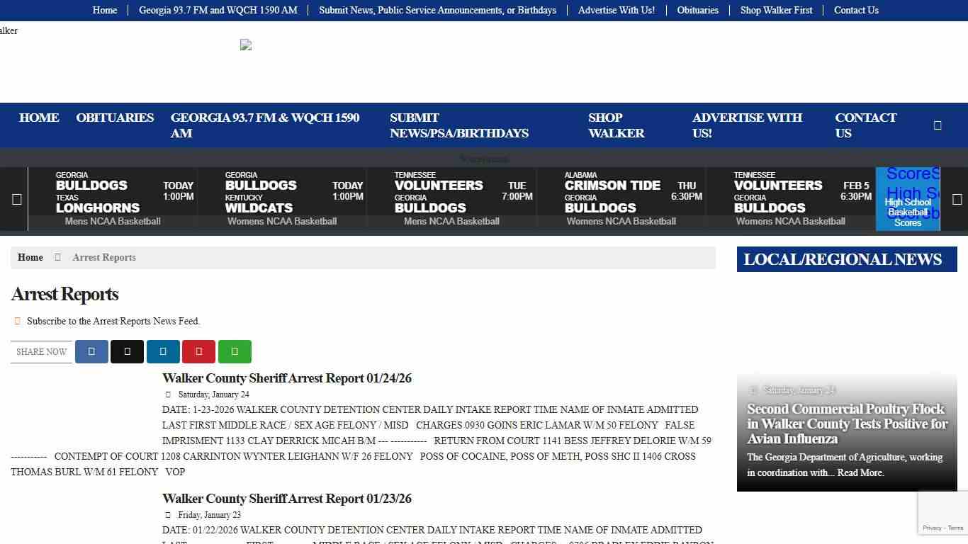 Arrest Reports – Discover Walker